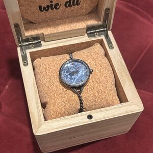 Holzkern Blue and Silver Chain Watch